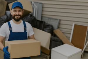 Image of man with box